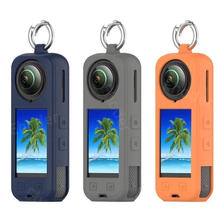 ปลอกสําหรับ Insta360 X5 X4 X3 เคสซิลิโคนสําหรับ insta360X5 360X4 360X3 กันกระแทกปกหลังพร้อม Anti-Lost Anti-scratch Protector กล้องอุปกรณ์เสริม