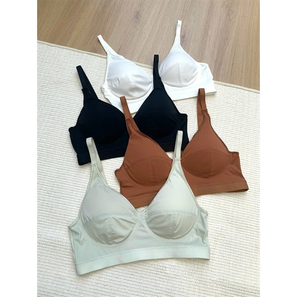 Soft Cotton Thin Cushion Breast Lift Bra - You n Bra (คอหัวใจ)