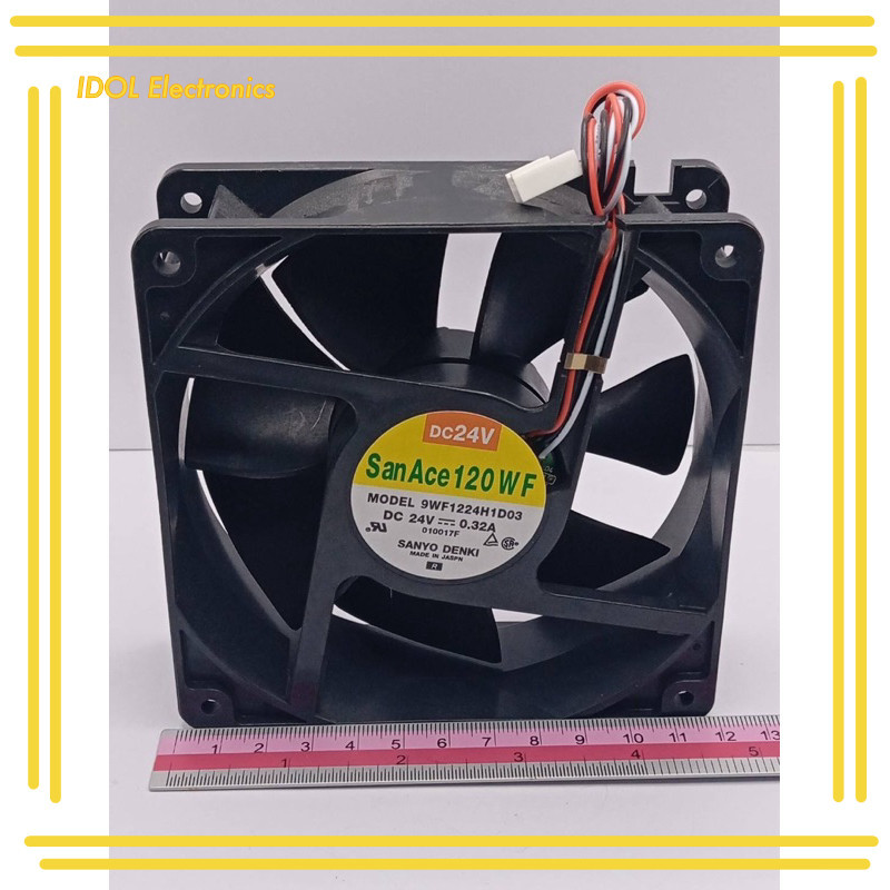 ราคาถูก! พัดลม 4" 24v 3สาย DC24V San Ace 120 W F MODEL 9WF1224H1D03 DC 24V 0.32A