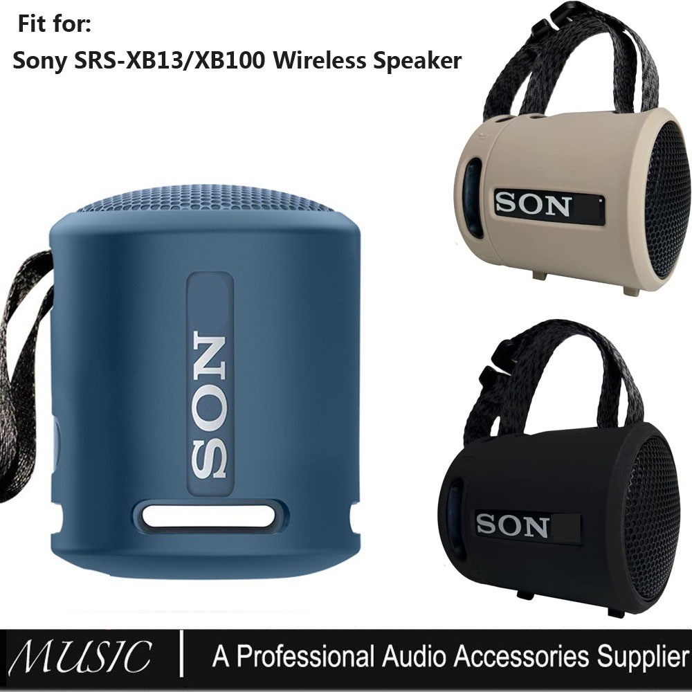 ฝาครอบซิลิโคนสําหรับ Sony SRS-XB13 XB100 Extra BASS ไร้สายแบบพกพาลําโพงขนาดกะทัดรัด, ป้องกันผิวสําหร
