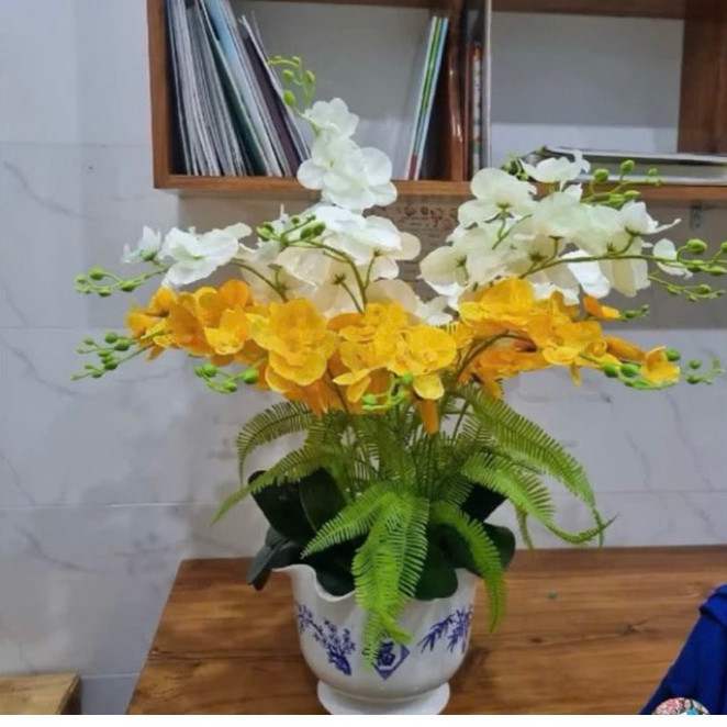 คอมโบกล้วยไม้ Phalaenopsis 10 ดอก - FAKE FLOWERS, SILK FLOWERS