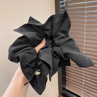 ผู้หญิง Elegant Bowknot Square เชือกผมผม Scrunchies เครื่องประดับผม