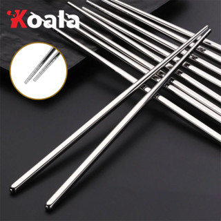 KOALA ตะเกียบจีน10คู่/1คู่ตะเกียบสเตนเลสกันลื่นตะเกียบซูชิชุ…
