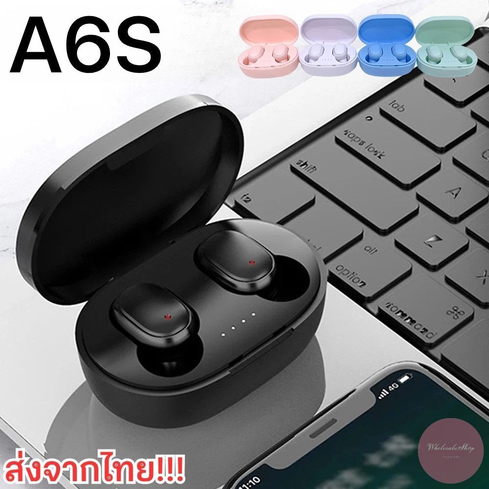 หูฟังบลูทูธ หูฟังไร้สาย A6S เชื่อมต่อได้ทั้งAndroid/IOS สั่งการแบบกดปุ่ม ขนาดเล็กกะทัดรัด 5 สี พร้อมส่ง!!!