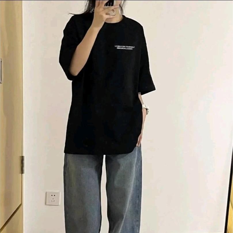 Su.Tee เสื้อทูโทน เสื้อน่ารัก เสื้อยืด oversize เกาหลี โคตรนุ่ม ผ้าคอตตอน ลาย “LIVING FOR YOURSELF” สินค้าใหม่ 2025 ราคา ถูกที่สุด ดีลบีเคเค แกลเลอรีภาพที่ 7