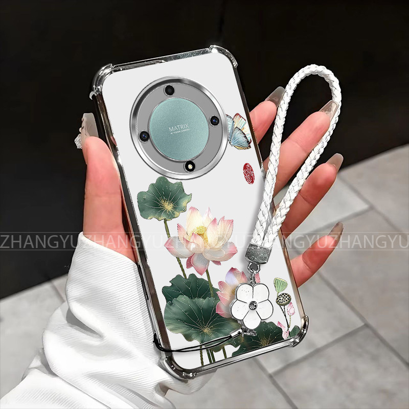 เคส Honor X9A X9B X9C SMART 5G สําหรับใหม่ซิลิโคนสี่มุมป้องกันการตก JXRY - รูปที่ 3