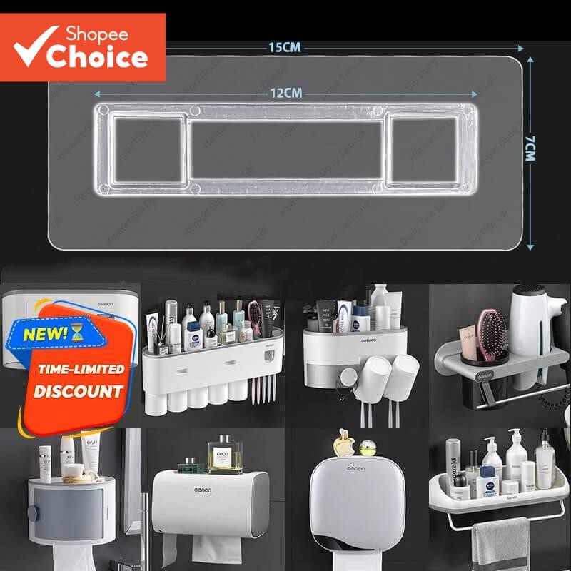 กาวชั้นเก็บของ ผนังโปร่งใสที่แข็งแรง ไร้รอยขีดข่วน ปรุ อุปกรณ์ติดผนัง