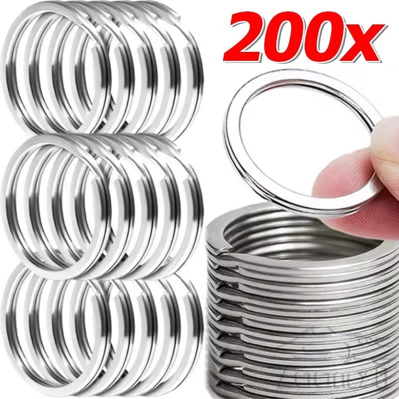 50/100/200 ชิ้นสแตนเลสสตีลแหวน - 25 มม.รอบแบนรอบแยกพวงกุญแจ-ขัดโลหะเปล่าวงกลมสําหรับ DIY ผลการค้นหา