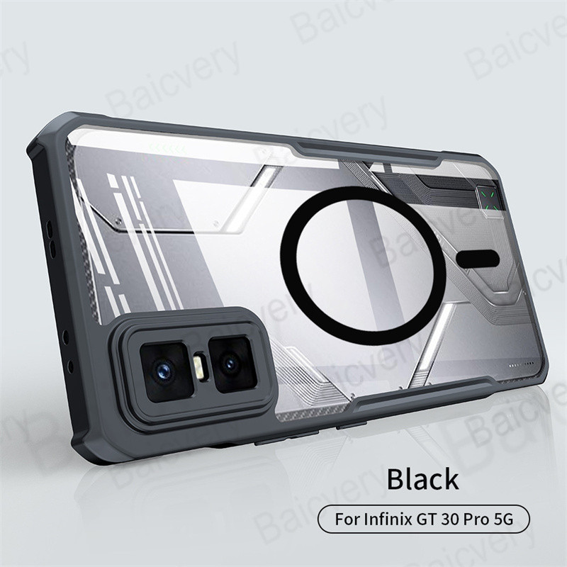 สําหรับ Infinix GT 30 Pro X6873 ซิลิโคนแข็งเกราะป้องกันแม่เหล็กชาร์จไร้สาย