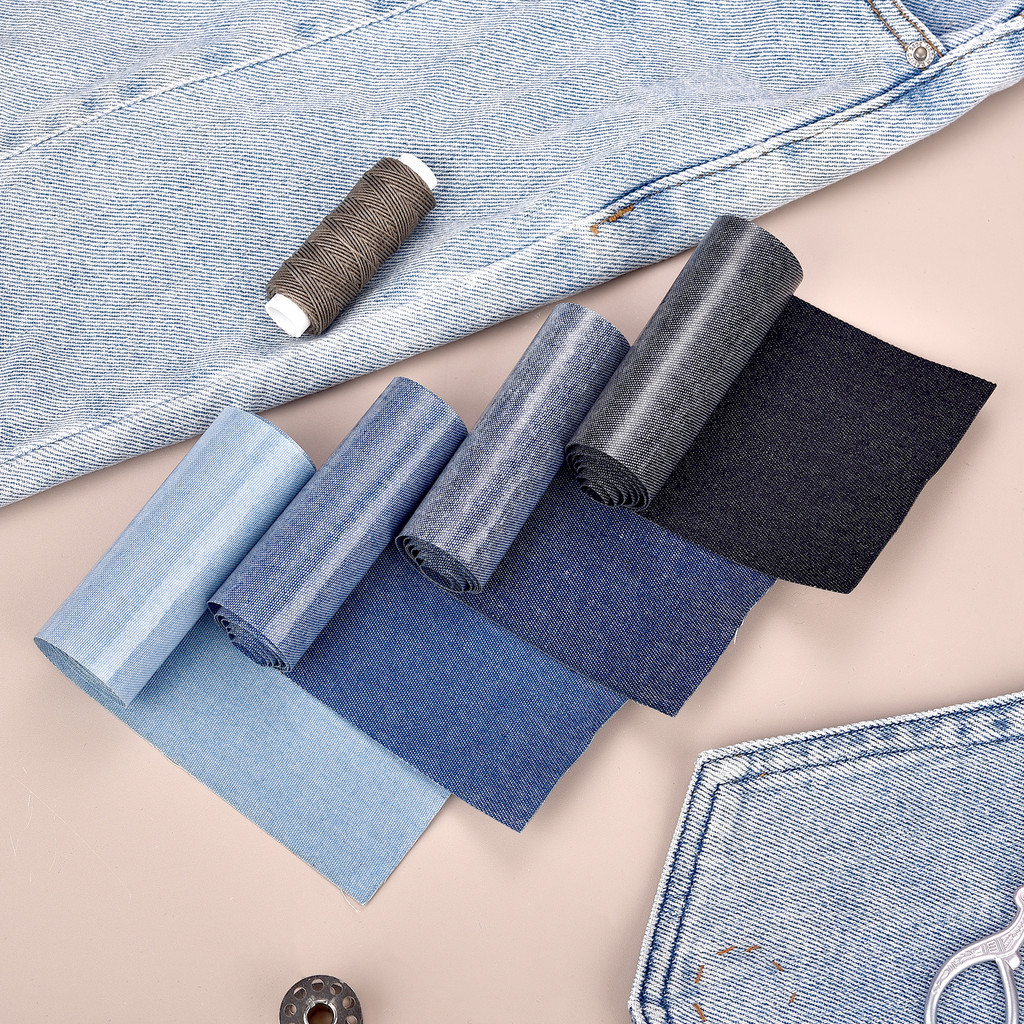 1 ม้วน Jean Iron-On แพทช์, 8 X 50 ซม. Denim Repair, เสื้อผ้า Self-Adhesive Iron-On แพทช์สำหรับทุกวัย