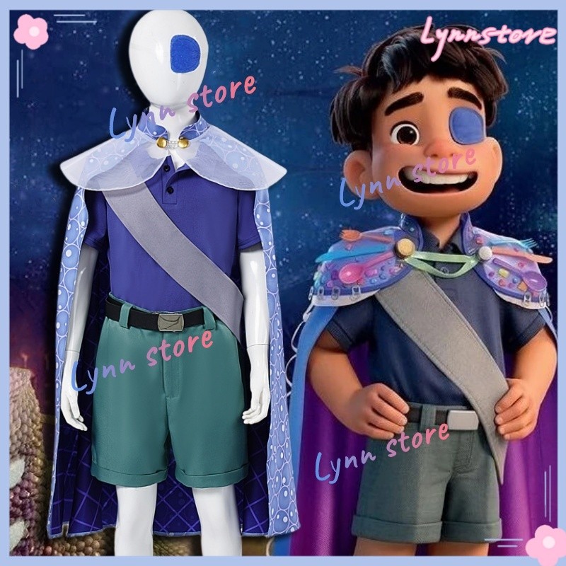 เด็ก/ผู้ใหญ่ ELIO คอสเพลย์ DISNEY Animated ELIO SOLIS ชุดคอสเพลย์ Cape กางเกง เสื้อยืด วันเกิดฮาโลวี