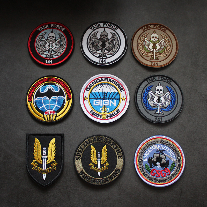 JaneEyre Velcro Badge เย็บปักถักร้อยรอบระดับไฮเอนด์ 141 Task Force Call of Mission Rainbow No. 6 SAS