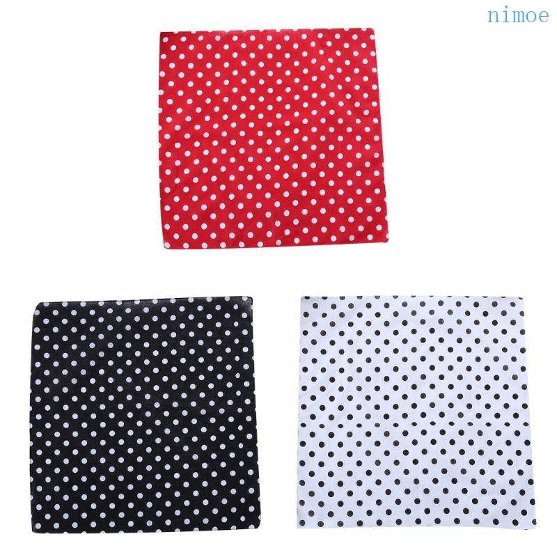 Nio 55x55 ซม. ผู้หญิง Unisex Vintage ขนาดใหญ่ Polka Dot ผ้าพันคอ กีฬาสำหรับ Head