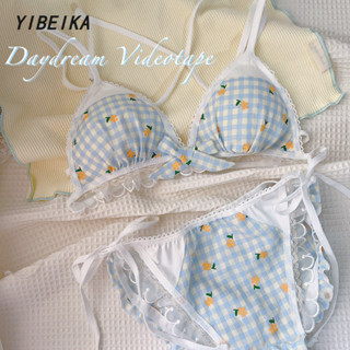 ชุดชั้นในน่ารัก ไม่มีโครง เสื้อใน + กางเกงใน ลูกไม้ ยกทรง กา…