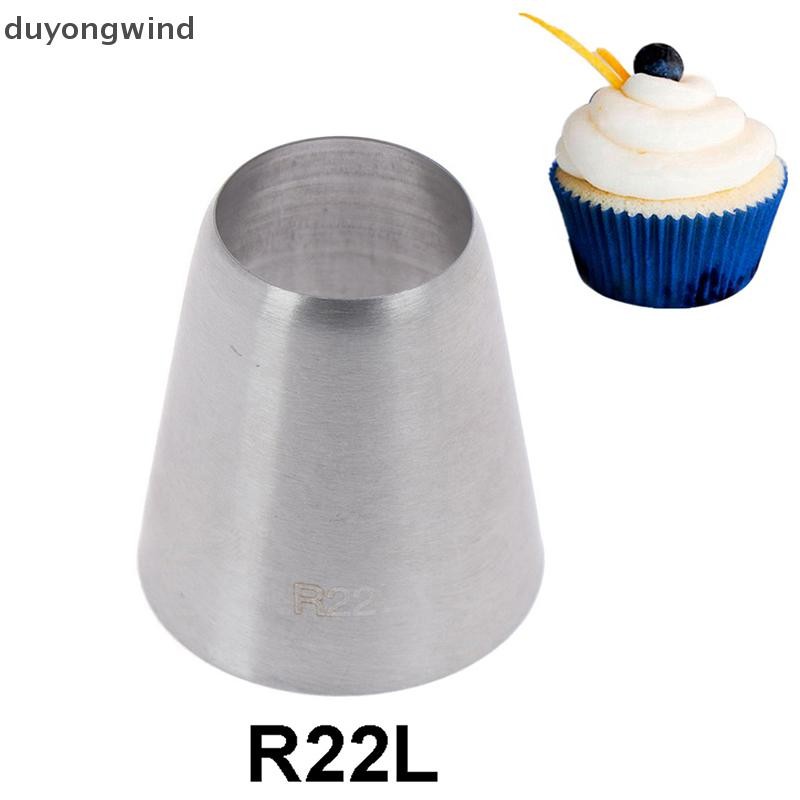 (duyongwind) R22L หัวฉีดตกแต่งปลายท่อกลม เคล็ดลับขนม เครื่องมือทําขนมเค้กฟองดอง [ใหม่]
