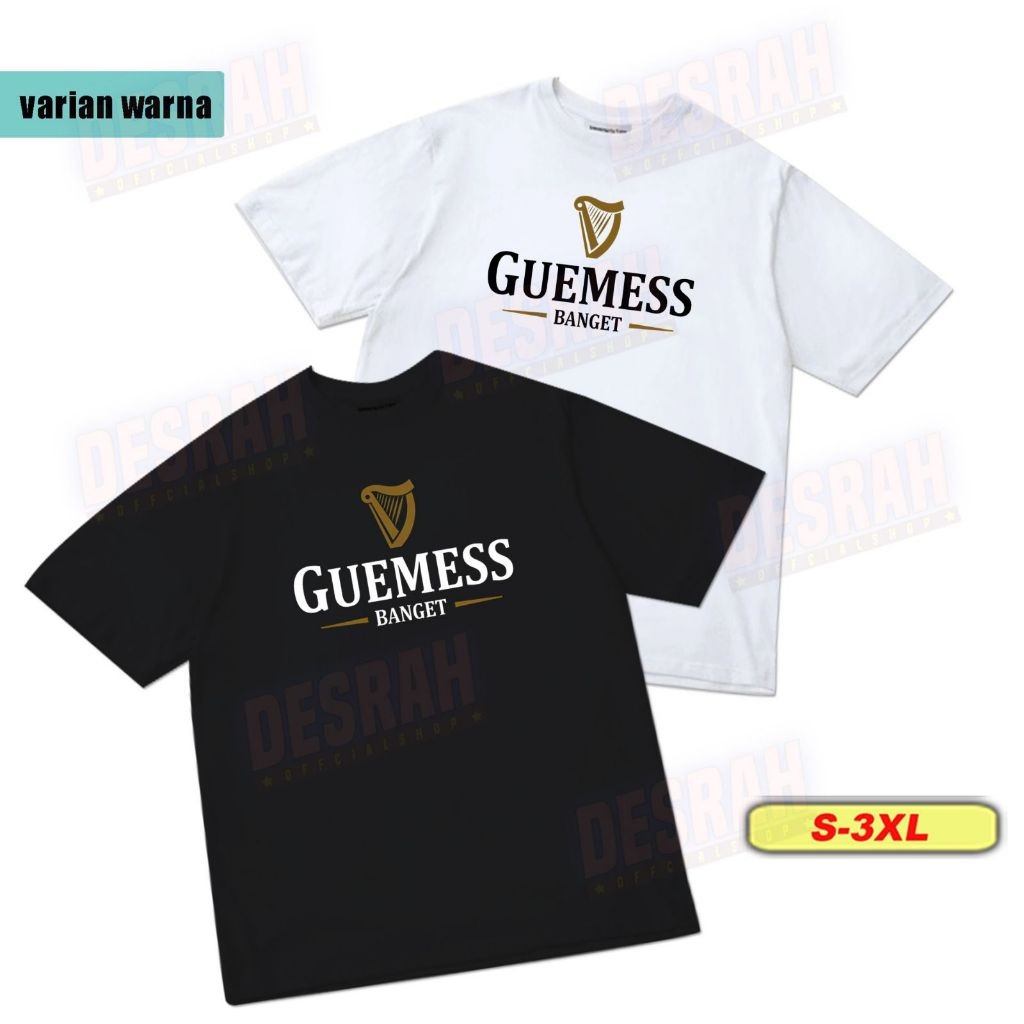 GUEMESS SO MUCH พรีเมี่ยมคอตตอน 30s และ 24s เสื้อยืด plestan