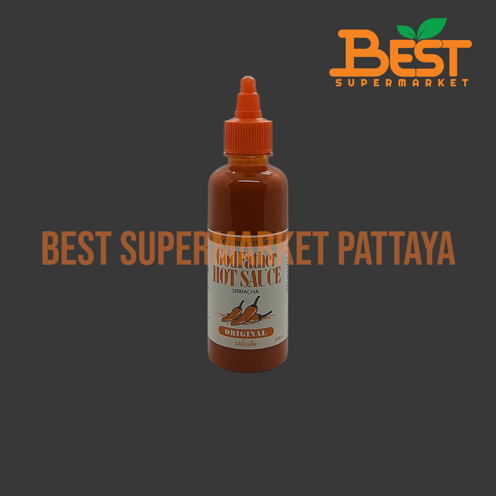 ซอสพริกศรีราชา รสดั้งเดิม 290 กรัม. Godfather Hot Sauce SriRaCha Original. 290 g.