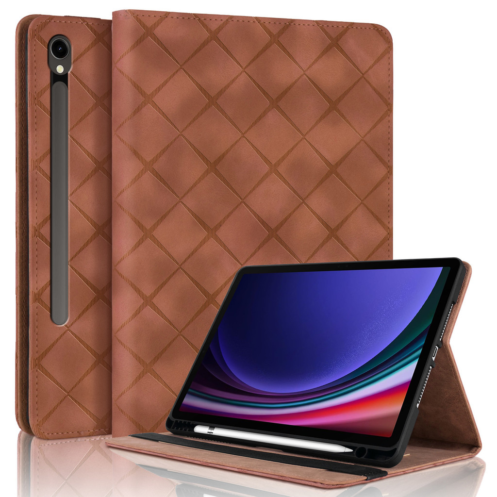 เหมาะสําหรับ Samsung Tab S10FE + 13.1 นิ้วซองหนังแบน X810/X816B เพชรพร้อมช่องเสียบปากกาป้องกันกรณี X