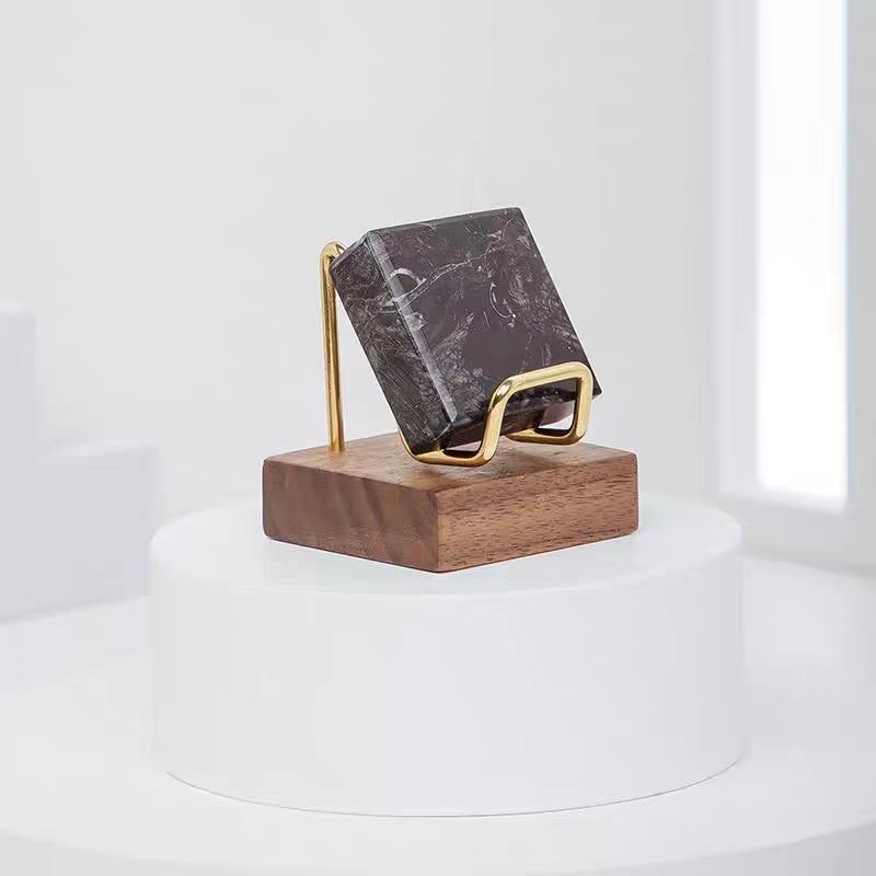 ขาตั้งแสดงฐานหินคริสตัลสำหรับ Curiosa, ฐานไม้เนื้อแข็งวอลนัทดำสำหรับลูกบอลคริสตัล, ขาตั้งแสดง D5UU