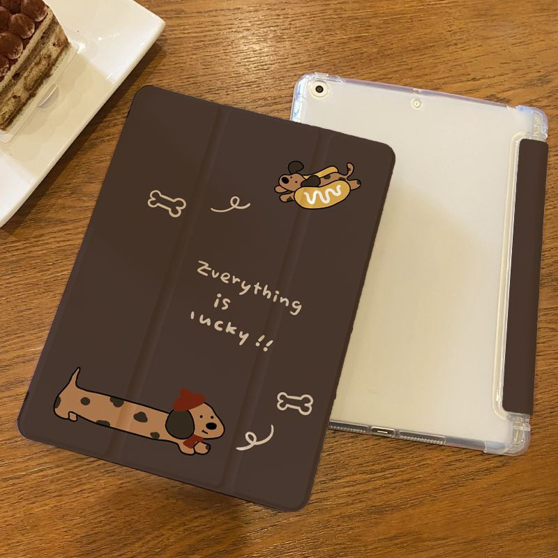 การ์ตูนสําหรับ iPad Air13 Gen7/8/9th Pro11 Pro 20/21/22 10th Air3 Pro2017 Gen5/6th Air4/5/6 Air 1/2 Mini4/5 สไตล์สามพับพร้อมช่องเสียบปากกา