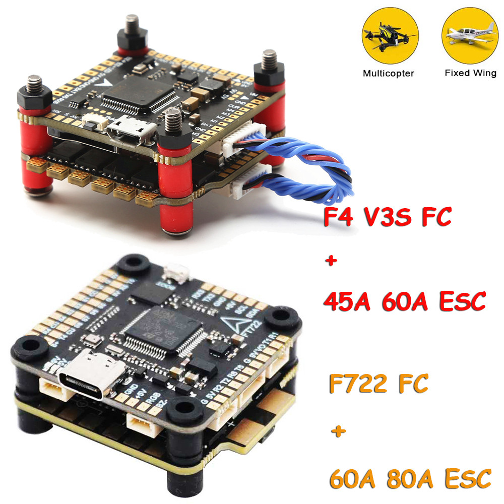 F4 V3 PLUS/ F722 F7 Flight Controller Stack/Flytower FC 4-in-1 45A 60A 80A ESC สําหรับ FPV RC Racing