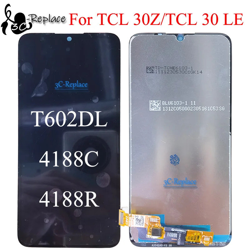 สีดํา 6.52 นิ้วสําหรับ TCL 30Z TCL 30 LE T602DL 4188C 4188R LCD DIsplay Touch Screen Digitizer แผงเป