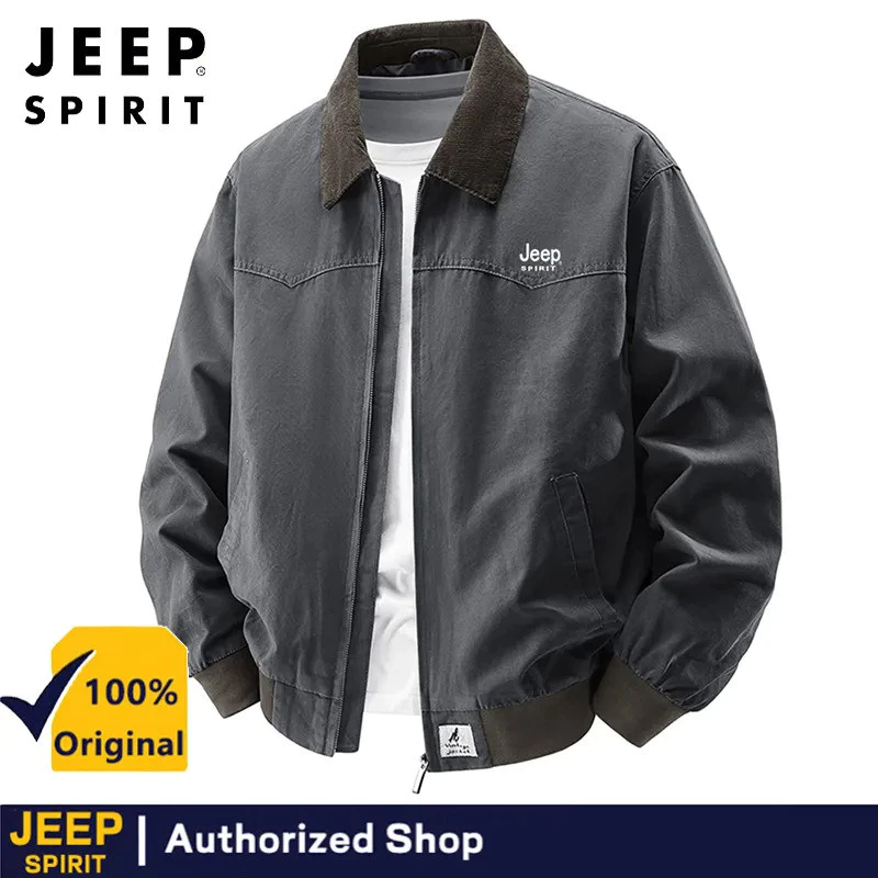 JEEP SPIRIT เสื้อแจ็คเก็ตเดินป่า ทรงหลวม สำหรับผู้ชาย thumbnail 7