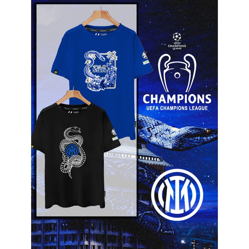 2025 Inter Milan, Inter Milan, UEFA Champions League Winners' Day 4 Football Fan Uniform Short sleev