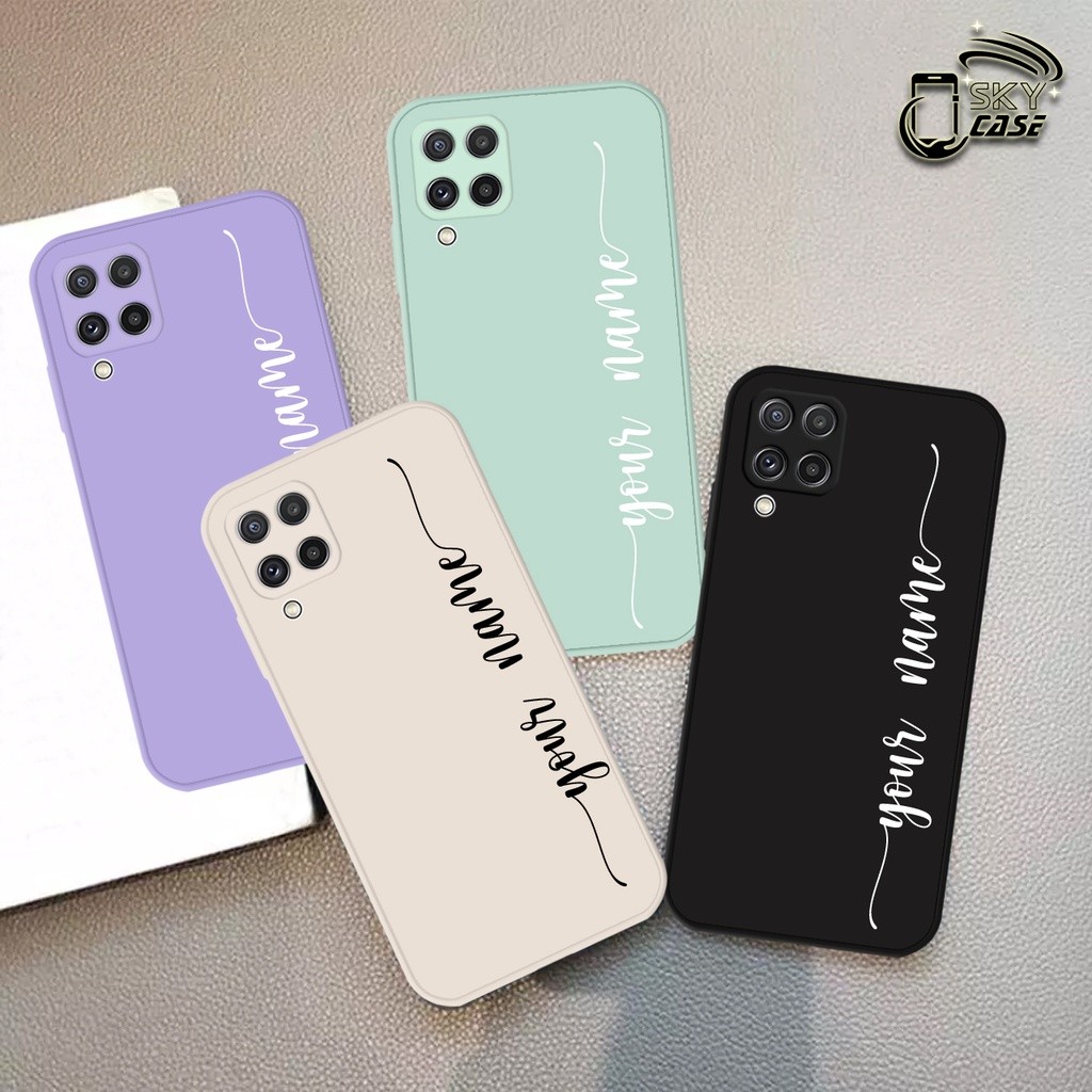 SOFTCASE MACAROON CUSTOM NAME SAMSUNG A22 4G 5G A32 4G 5G A52 A52S A72 A71 A12 M12 A13 4G A02S A03S 