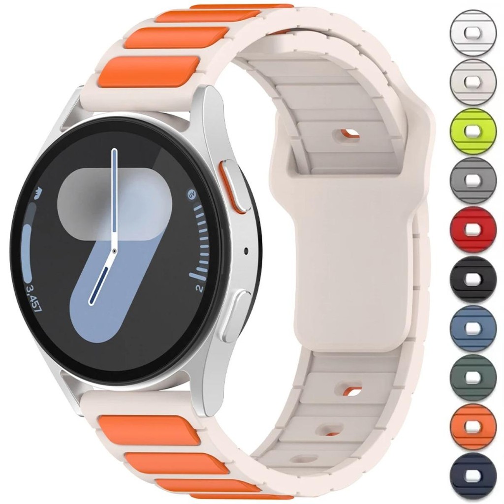 20 มม.22 มม.ซิลิโคนสําหรับ Samsung Galaxy Watch 7 FE 6 5 4 สําหรับ Huawei GT5 GT4 3 GT2 pro สร้อยข้อมือสําหรับ Garmin Vivoactive 4 สาย