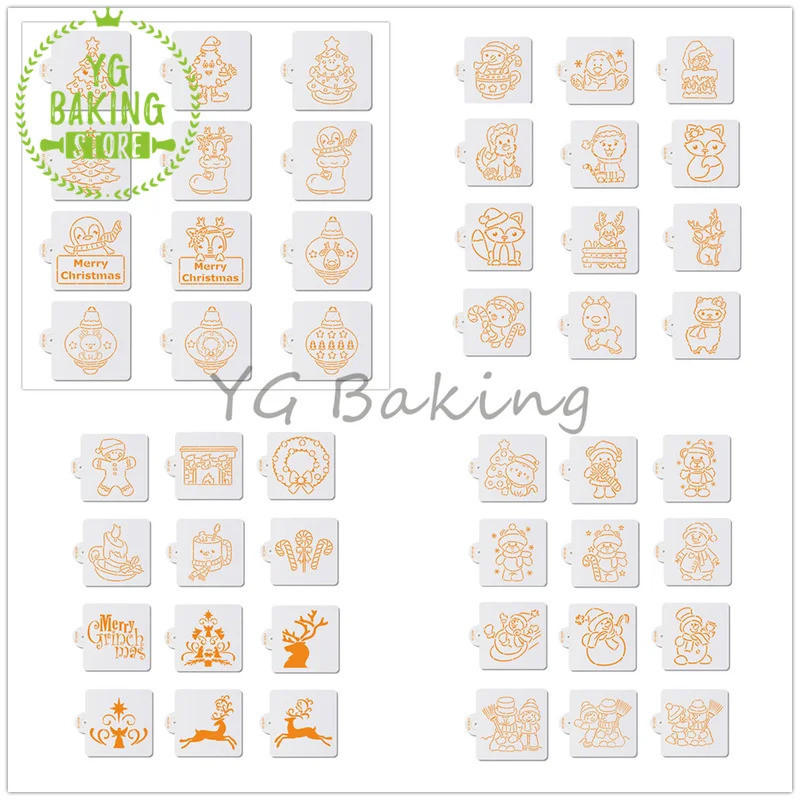 Dorica Various Christmas Tree/ Deer/Snowman/Santa Claus Biscuit Cake Mold Cookie Cake Stencils Kitch