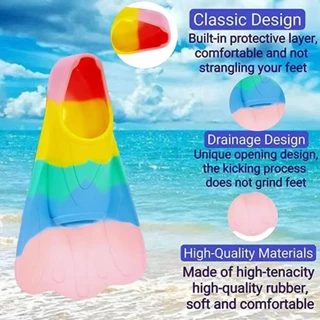 DIAOCTH Swimming Flippers, ตีนกบว่ายน้ํากันลื่นซิลิโคน, อุปกรณ์ดําน้ําที่สะดวกสบายระดับมืออาชีพสําหรับเด็กผู้ใหญ่