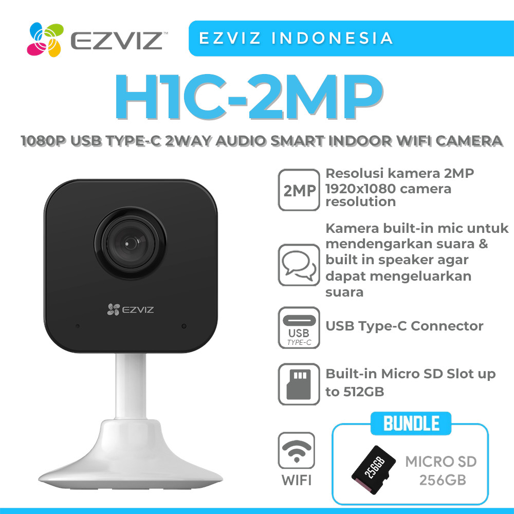 Ezviz H1C กล้องวงจรปิดอัจฉริยะ IP 2MP
