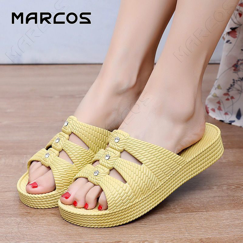 MARCOS รองเท้าแตะส้นเตี้ยสำหรับผู้หญิงในช่วงฤดูร้อนปี 2025 สำหรับใส่กลางแจ้ง รองเท้าแตะกันลื่นและทันสมัยอเนกประสงค์#02