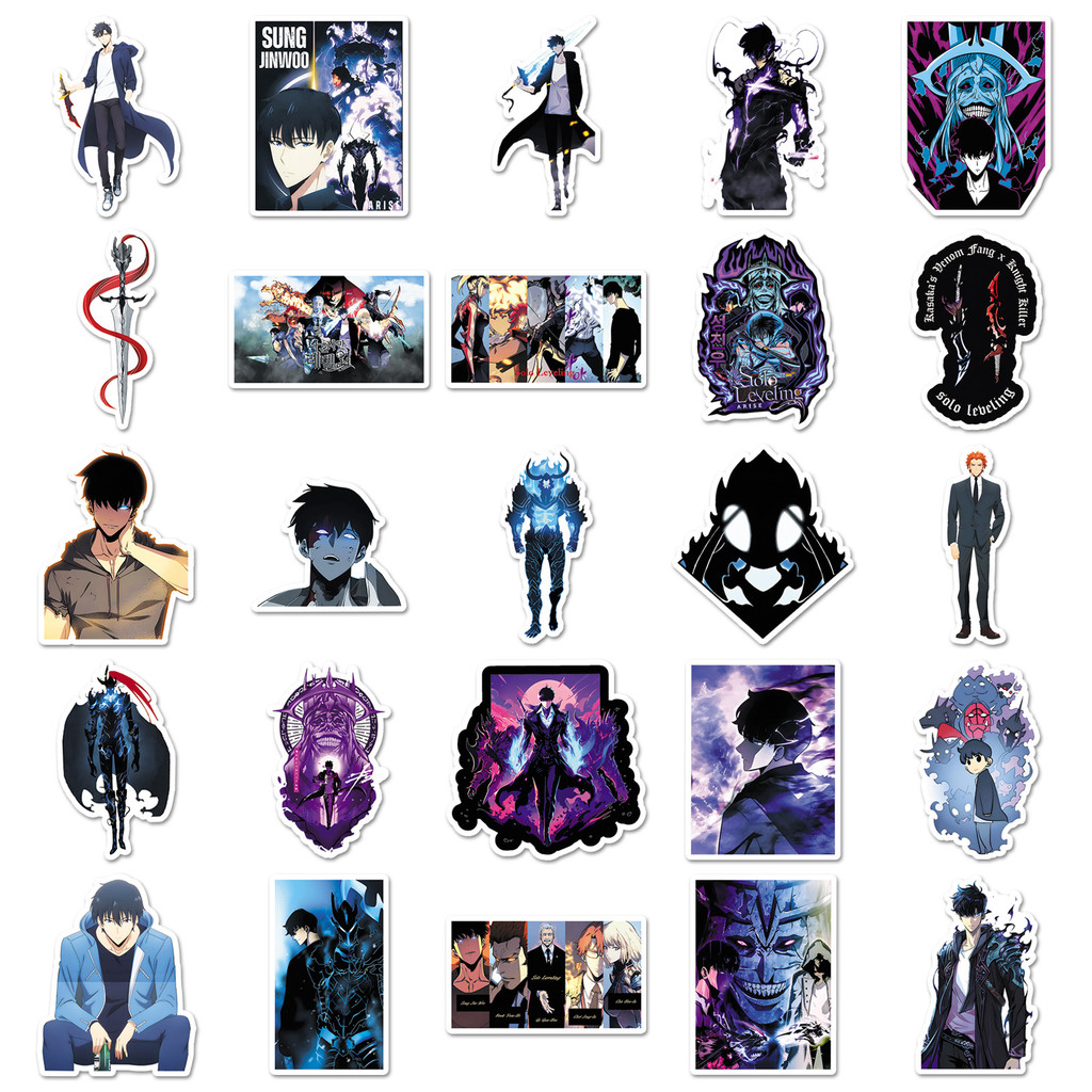 🎭พร้อมส่ง🎭 50แบบ Sticker การ์ตูน Solo Leveling korea comic Anime Cartoon - รูปที่ 2