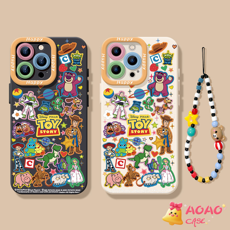 เคสไอโฟน 15 13 สำหรับ iPhone 16 11 15 13 12 14 Pro Max 7 15 8 16 14 Plus XR XS X Max SE ปกสร้อยข้อมือ Toy Story แสนสนุก