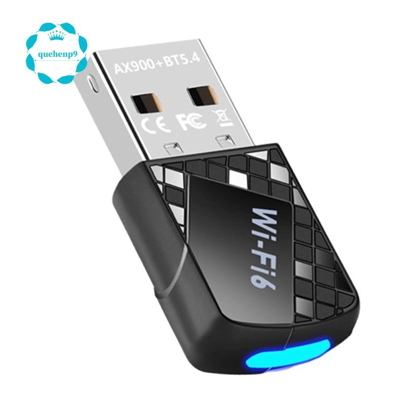 [quehenp9]AX900 USB WiFi 6 อะแดปเตอร์ 900Mbps บลูทูธ 5.4 2 in 1 USB Dongle 2.4G 5G ตัวรับสัญญาณ WLAN