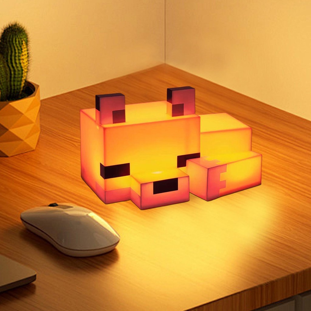 จัดส่งจากกรุงเทพฯ 🚚Minecraft Fox/Bee Light  Home Decorations for Bedroom Living Room, Novelty Lamp for Women and Kids, Desk Light