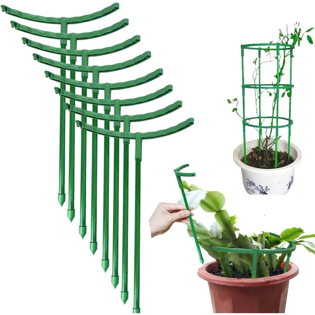 ค้ำต้นไม้ครึ่งวงกลม Plant Support Ring 12 ชิ้น สำหรับดอกไม้ กระถาง และต้นไม้ลำต้นอ่อน