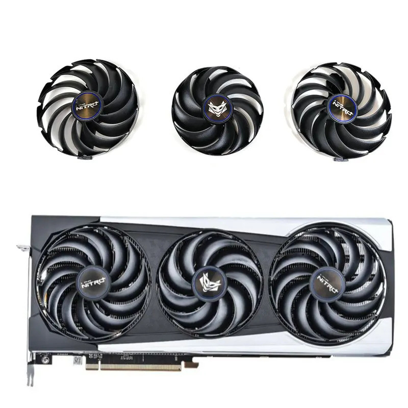Original 87 มม.95 มม.Sapphire RX6900 XT GPU พัดลมสําหรับ Sapphire NITRO + AMD Radeon RX 6700 6800 69