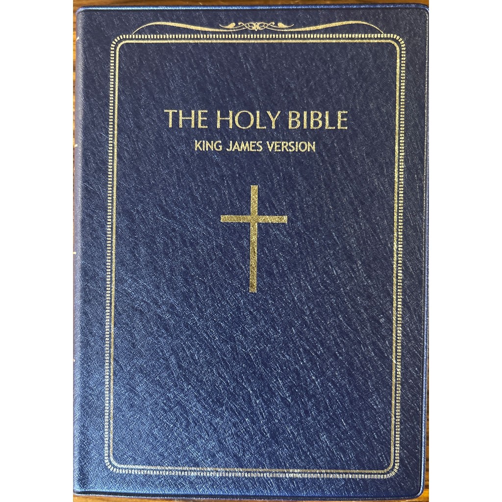 BIBLE KING JAMES VERSION KJV52PL ฝาครอบสีน้ําเงิน PVC