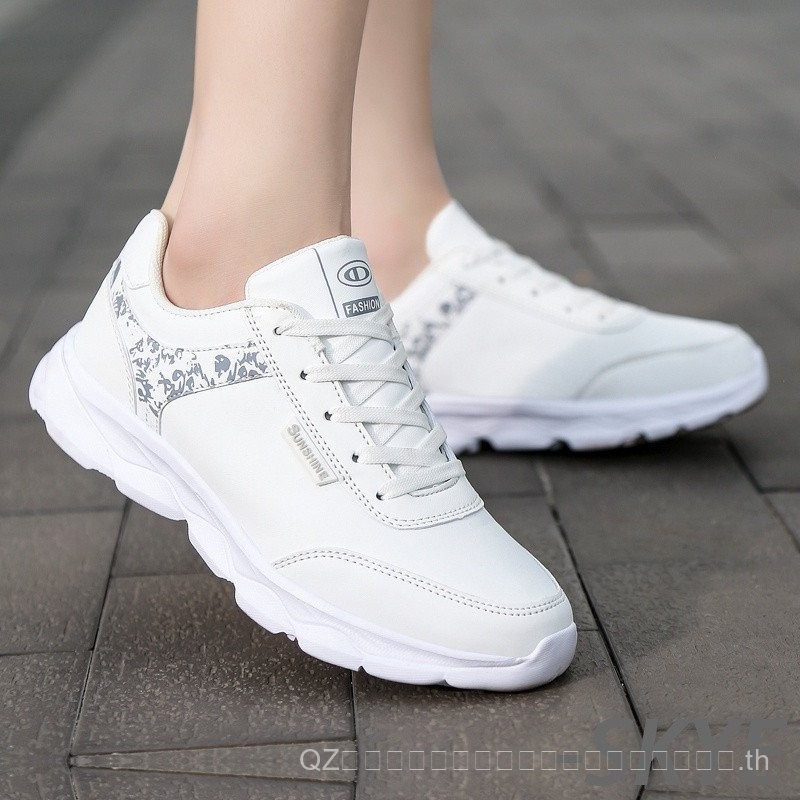 รองเท้าผ้าใบสีขาวสำหรับผู้หญิง SKYE ขนาด 35-40 รองเท้ากีฬาที่ระบายอากาศได้ แฟชั่น 5OEH