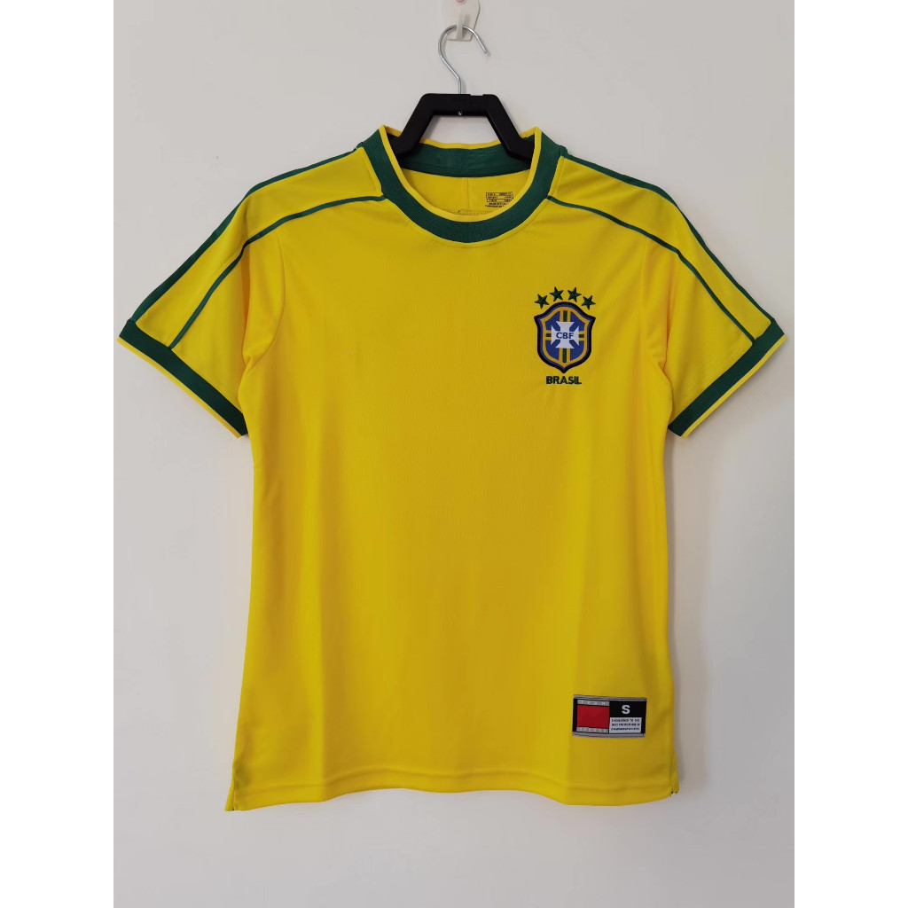 #BRA 1998 Retro Soccer Jersey สำหรับ Ronaldinho Ronaldo Rivaldo