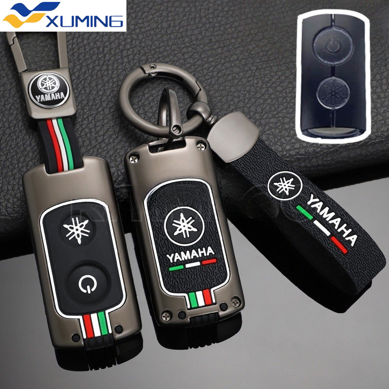 XM Alloy รถ Remote Key Case สําหรับ Yamaha Nmax 2021/2022 NVX NVX155 XMAX300 QBIX AEROX JAUNS 2018 2