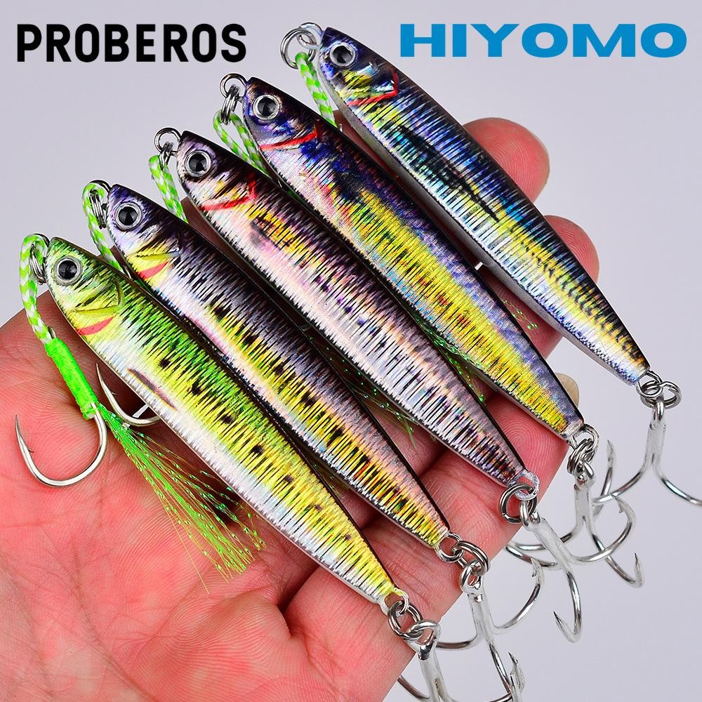 PROBEROS 1pcs Micro Jigs 10g 15g 20g 32g 40g ช้า Fast Cast Ultra Light โลหะ Jig กับ Assist Hook ประดิษฐ์ตกปลา Lure น้ำเค็ม Sinking เหยื่อ