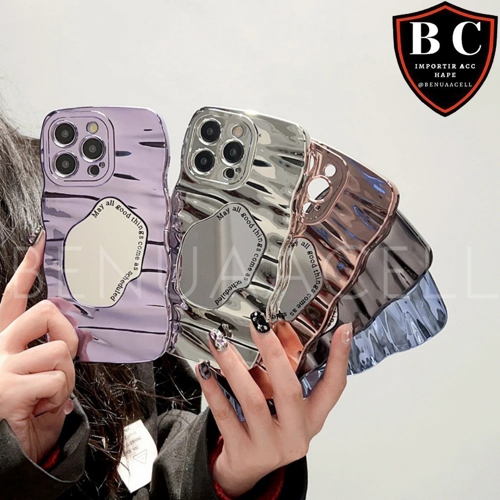 CASE SILICON CASING WAVY MIRROR QUOTES สําหรับ SAMSUNG A06 A05 A05S A04 A04S A03S A02S A16 A13 5G A2