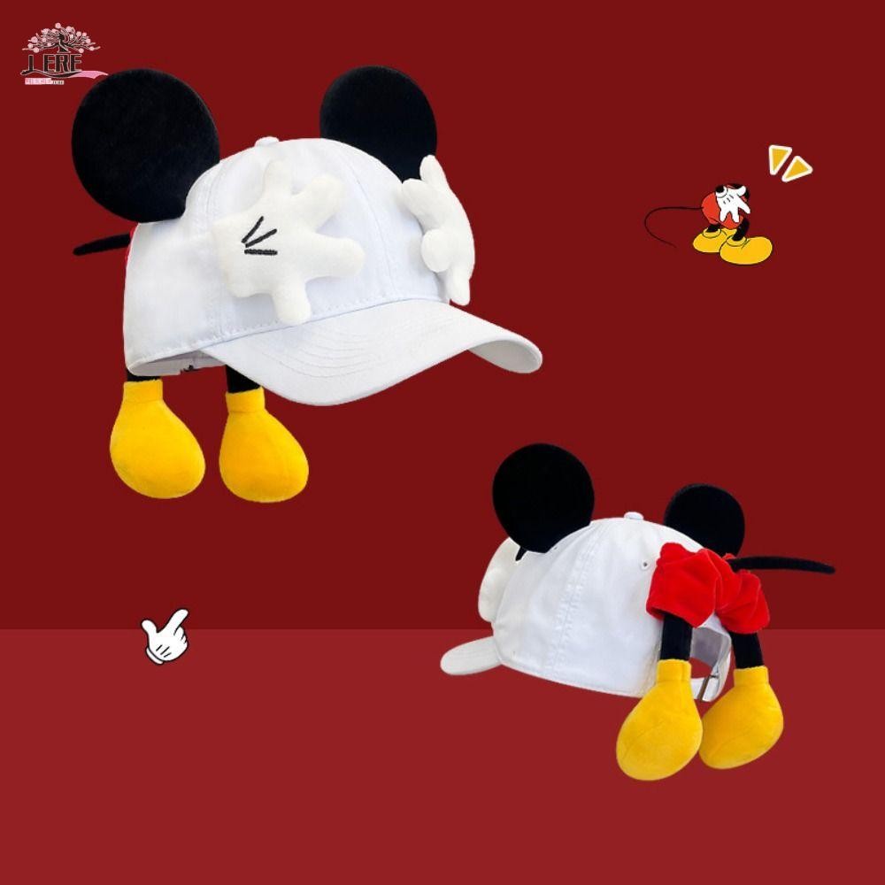 หมวกเบสบอล Mickey 3D หูใหญ่ ลายการ์ตูน ใส่ได้ทั้งผู้หญิง/ผู้ชาย (Snapback) ผ้าฝ้าย