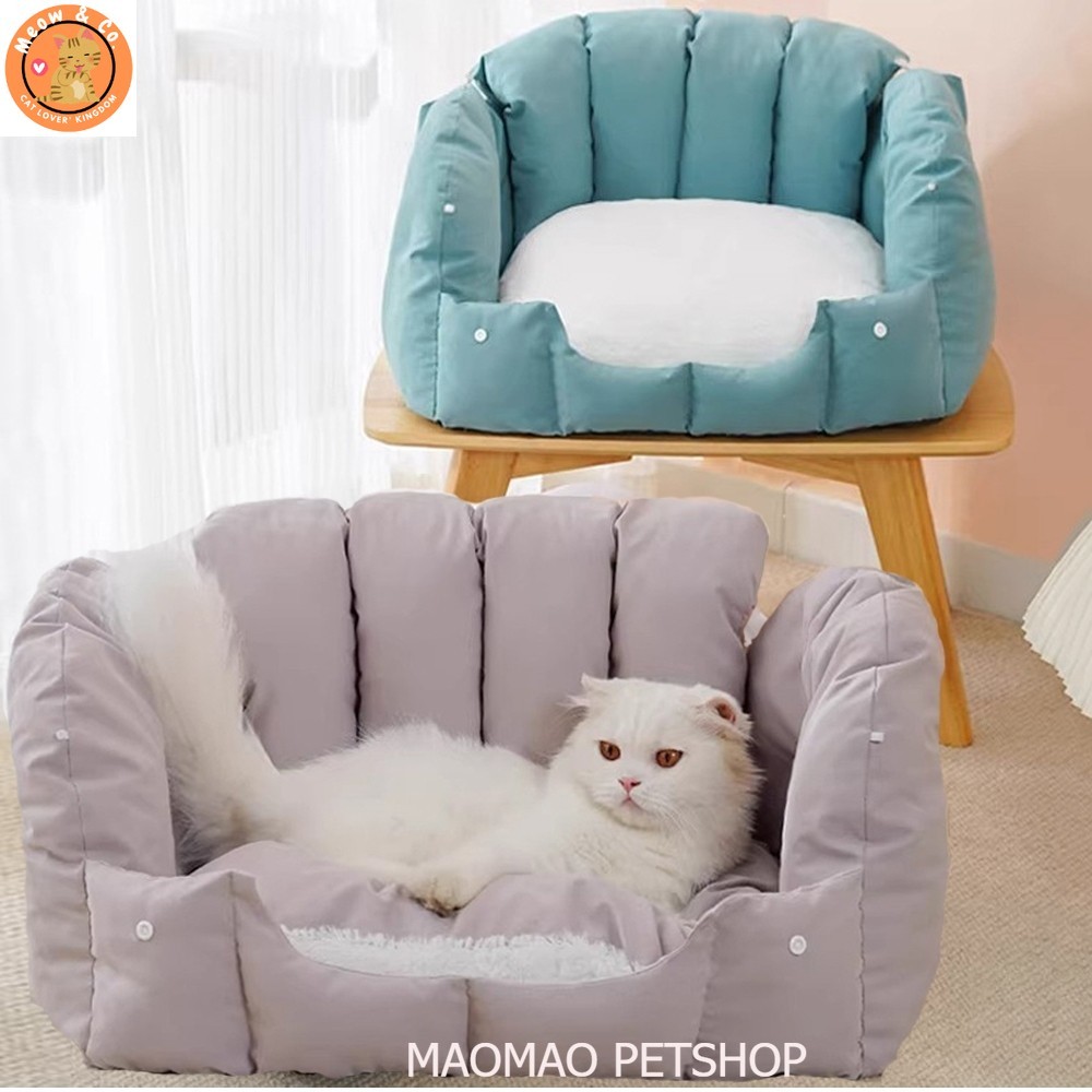 ที่นอนนุ่มนิ่ม อเนกประสงค์ Dual Purpose Cat Bed Warm สบายแมวโซฟาเบาะ Puppy Bed สําหรับแมวสุนัข