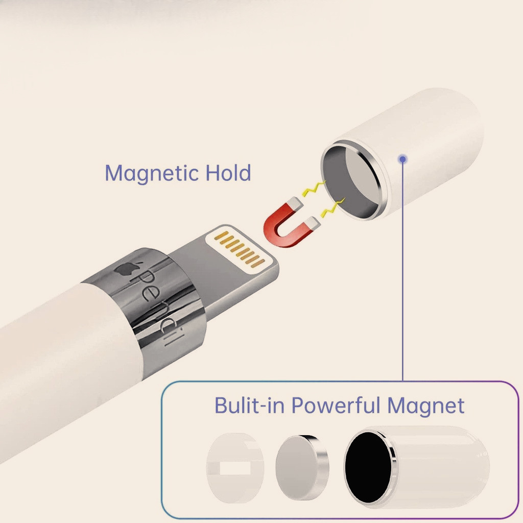 ฝาครอบเปลี่ยนแม่เหล็ก Apple Pencil Gen1 | หมวกเปลี่ยนแม่เหล็กสําหรับ iPad Pencil 1 | 100%ที่เหมาะสม