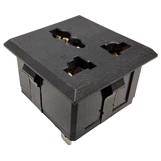 [ 1 ชิ้น ] AC-501 เต้ารับ AC Socket 10A 250VAC Universal เต้าเสียบแบบฝังติดหน้าตู้ AC Power Plug Socket AC Inlet Sock...